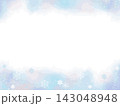 冬にぴったりなブルー系の水彩フレーム 143048948