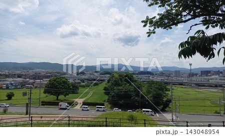 水城 展望台からの土塁 水城 展望台からの土塁 143048954