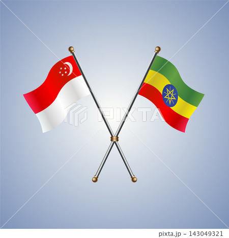 Singapore and Ethiopia flag relations 143049321