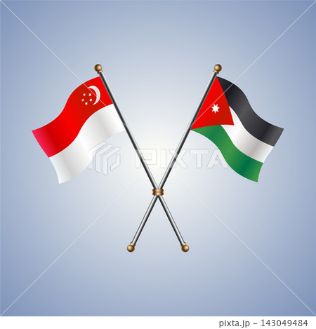 Singapore and Jordan flag relations 143049484