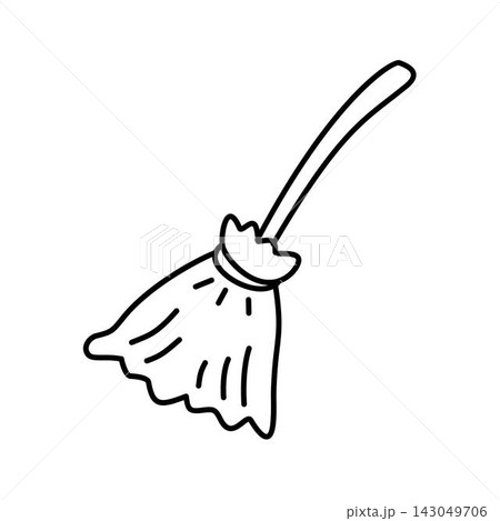 witch broom doodle icon witch broom doodle icon 143049706