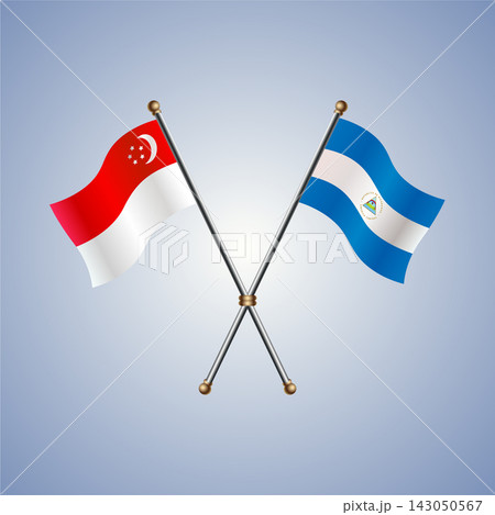 Singapore and Nicaragua flag relations 143050567