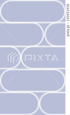 Abstract blue background pattern with rounded pill shapes stacked in modern brickwork arrangement featuring soft white glowing neon edges Abstract blue background pattern with rounded pill shapes stacked in modern brickwork arrangement featuring soft white glowing neon edges 143052456