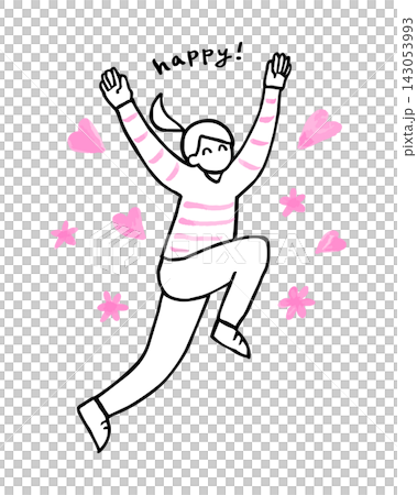Happy lady's illustration Happy lady's illustration 143053993