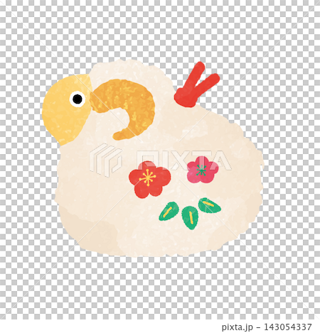 未年の置物イラスト　水彩タッチ 143054337