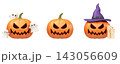 3D Halloween Pumpkin Set 143056609
