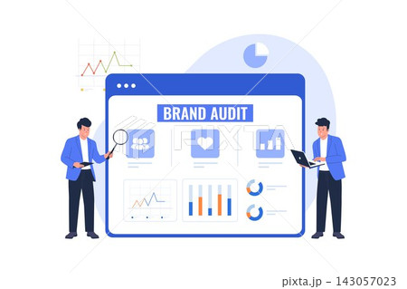 Vector of Brand Audit Dashboard Analytics Marketing Isolated Illustration Vector of Brand Audit Dashboard Analytics Marketing Isolated Illustration 143057023