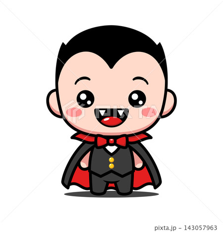 Cute Halloween Vampire Cartoon Character 143057963