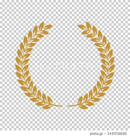 golden laurel wreath vector illustration isolated on white background golden laurel wreath vector illustration isolated on white background 143058680
