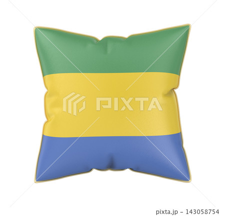 Pillow with the flag of Gabon Pillow with the flag of Gabon 143058754
