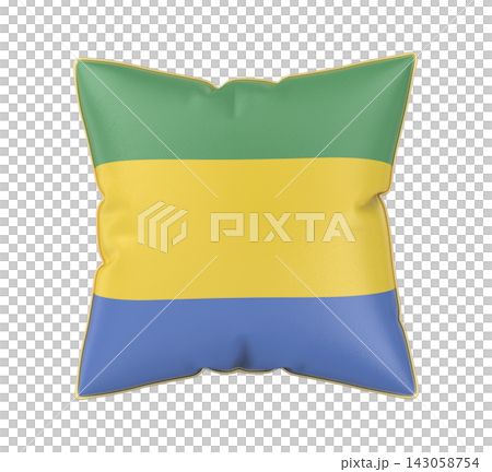 Pillow with the flag of Gabon Pillow with the flag of Gabon 143058754