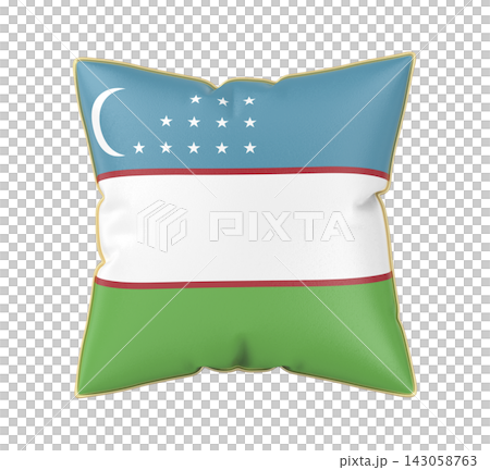 Pillow with the flag of Uzbekistan Pillow with the flag of Uzbekistan 143058763