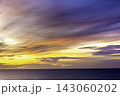 Colorful cloudy sky at sunset. Gradient color. Sky texture, abstract nature background 143060202