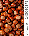 Close up view of hazelnuts on a table 143060376