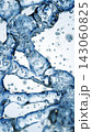 Splashes of water shaped of a DNA molecule. 3d render 143060825
