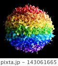 several assorted colors of plastic push pins in shape of sphere 143061665