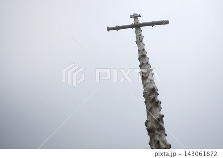 Summit cross Hinteres Hornle mountain in Bavaria, Germany 143061872