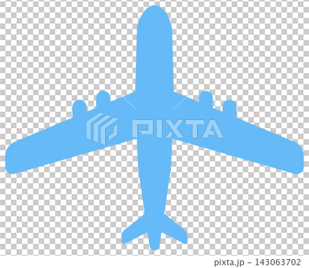 飛機輪廓,淺藍色 飛機輪廓,淺藍色 143063702