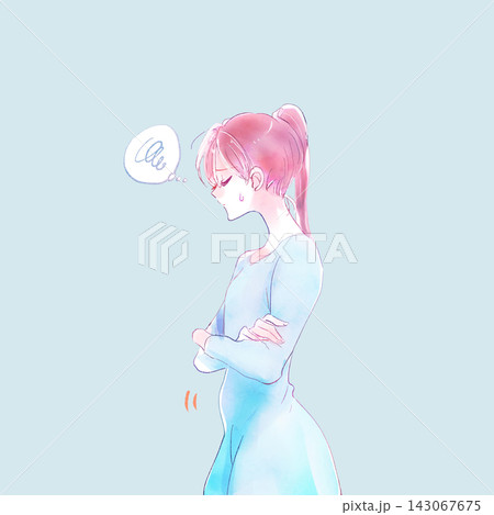 下腹に悩みがある女性 下腹に悩みがある女性 143067675