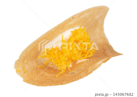 Thai Crispy Crepes isolated on white background 143067682