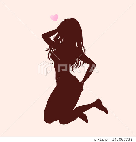 セクシーな女性　シルエット 143067732