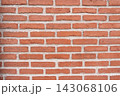 Regular red brick wall with clean geometric architectural pattern and texture 143068106