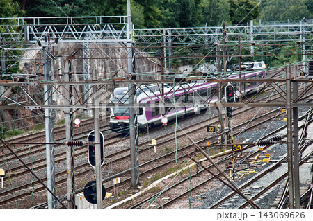 Modern high speed train Modern high speed train 143069626