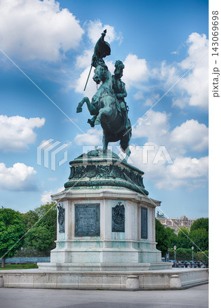 The Archduke Karl Equestrian Statue stands proudly in Vienna, Austria. 143069698