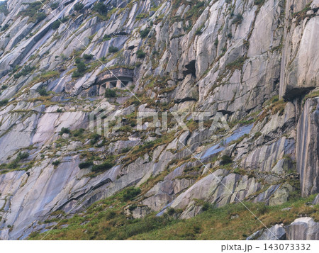 Suvorov Pass in Switzerland with rocky landscape Suvorov Pass in Switzerland with rocky landscape 143073332