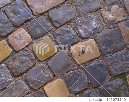 Stone pathway in a rustic setting 143073340