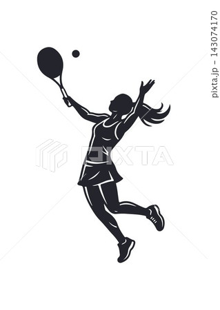 Woman Playing Tennis Vector Design Template Woman Playing Tennis Vector Design Template 143074170