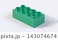 Mint Green Plastic Construction Lego Brick Block Isolated on White Background 143074674