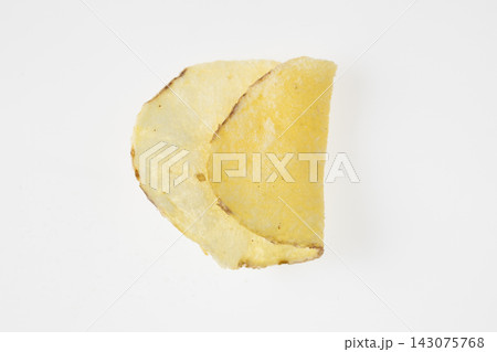 some slices of French fries isolated on white background some slices of French fries isolated on white background 143075768