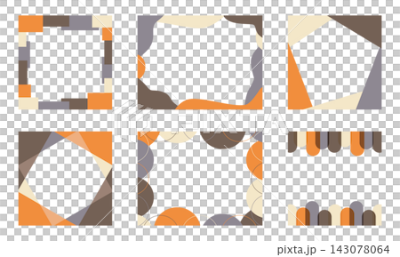 Modern and retro geometric frame design set Modern and retro geometric frame design set 143078064
