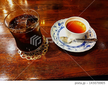 古い喫茶店のコーヒー＆プリン 143078905