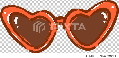 Decorative Retro Heart Shaped Sunglasses Hand Drawn Illustration Decorative Retro Heart Shaped Sunglasses Hand Drawn Illustration 143079644