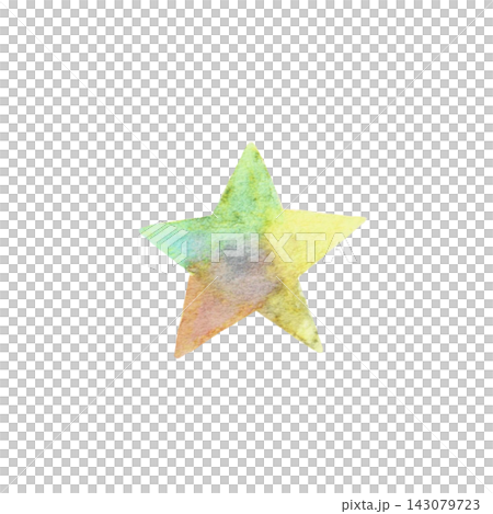 Cute watercolor illustration of colorful stars Cute watercolor illustration of colorful stars 143079723