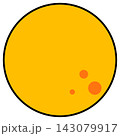 シンプルな満月のアイコンイラスト素材 143079917
