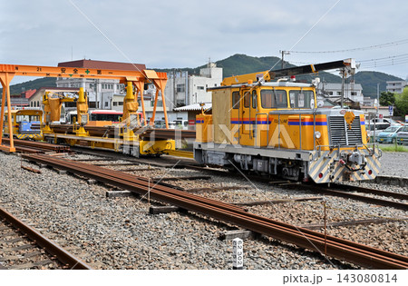 鉄道 私鉄:東武東上線 保線作業車両 小川町駅構内 鉄道 私鉄:東武東上線 保線作業車両 小川町駅構内 143080814