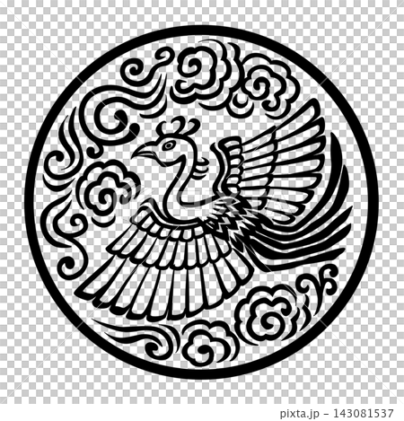 Phoenix and cloud pattern Phoenix and cloud pattern 143081537