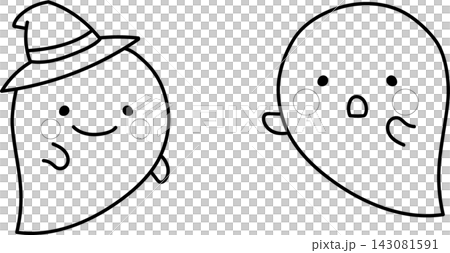 Halloween ghost (line drawing) Halloween ghost (line drawing) 143081591