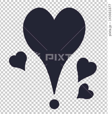 Hearts flying, heart exclamation marks, monochrome Hearts flying, heart exclamation marks, monochrome 143081877