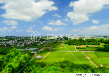 沖縄県八重瀬町の風景 チルトシフト撮影 沖縄県八重瀬町の風景 チルトシフト撮影 143082107
