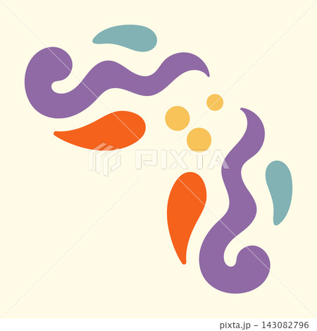 Colorful Hand Drawn Groovy Border Frame 143082796