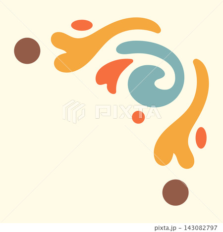 Colorful Hand Drawn Groovy Border Frame Colorful Hand Drawn Groovy Border Frame 143082797