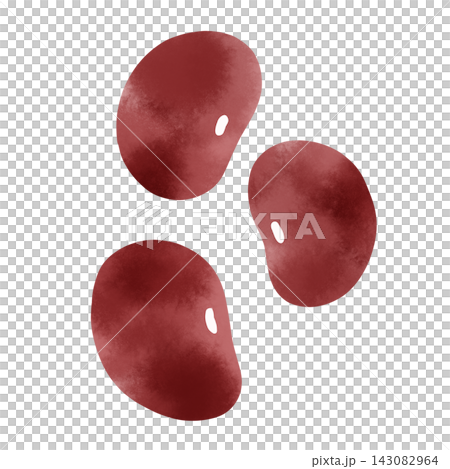Three kidney beans: A simple, gentle, hand-drawn watercolor-style illustration. Three kidney beans: A simple, gentle, hand-drawn watercolor-style illustration. 143082964