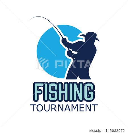 fishing logo with text space for your slogan / tag line, vector illustration fishing logo with text space for your slogan / tag line, vector illustration 143082972