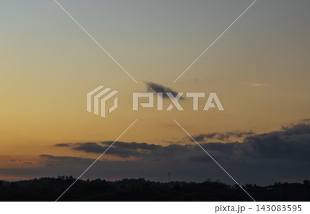 Orange sunset sky landscape 143083595