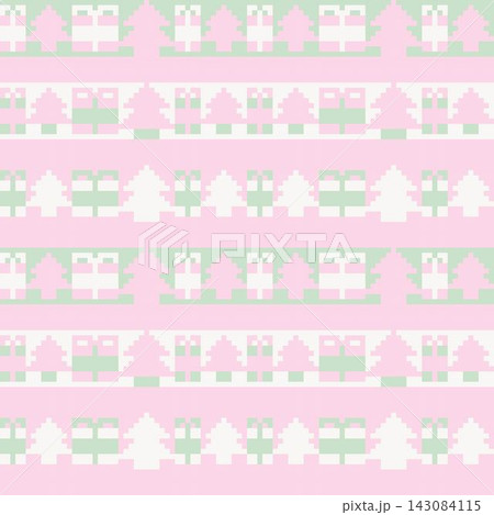 Pastel Christmas fair isle pattern design for fashion textiles, knitwear and graphics Pastel Christmas fair isle pattern design for fashion textiles, knitwear and graphics 143084115
