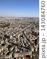 Panoramic views of Paris from the Montparnasse Tower observation deck with city skyline, urban architecture and landmarks. High quality photo 143084760